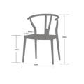 Chaise de salon en bois à quatre pieds en vente chaude, pp et chaise en bois, chaise de salle à manger design classique